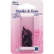 Hemline Hooks & Eyes Size 0